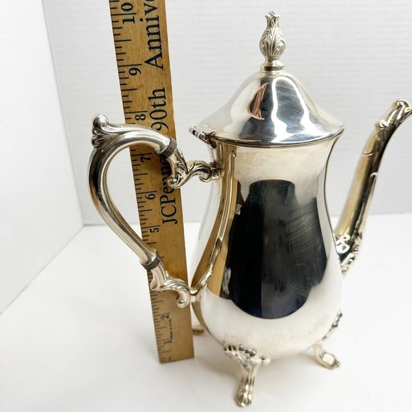 Vintage Sheridan Taunton Silversmiths E.P. Plated Footed Tea - Coffee Pot - Picture 6 of 12